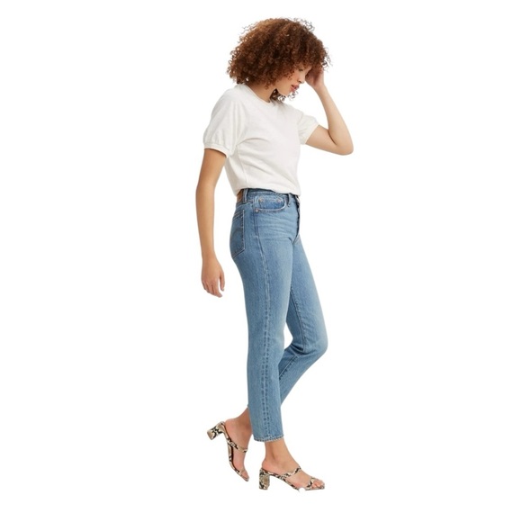 Levi's Premium Wedgie Icon Fit Ankle Button Fly Jeans Blue Size 28 #1710 - Picture 2 of 8